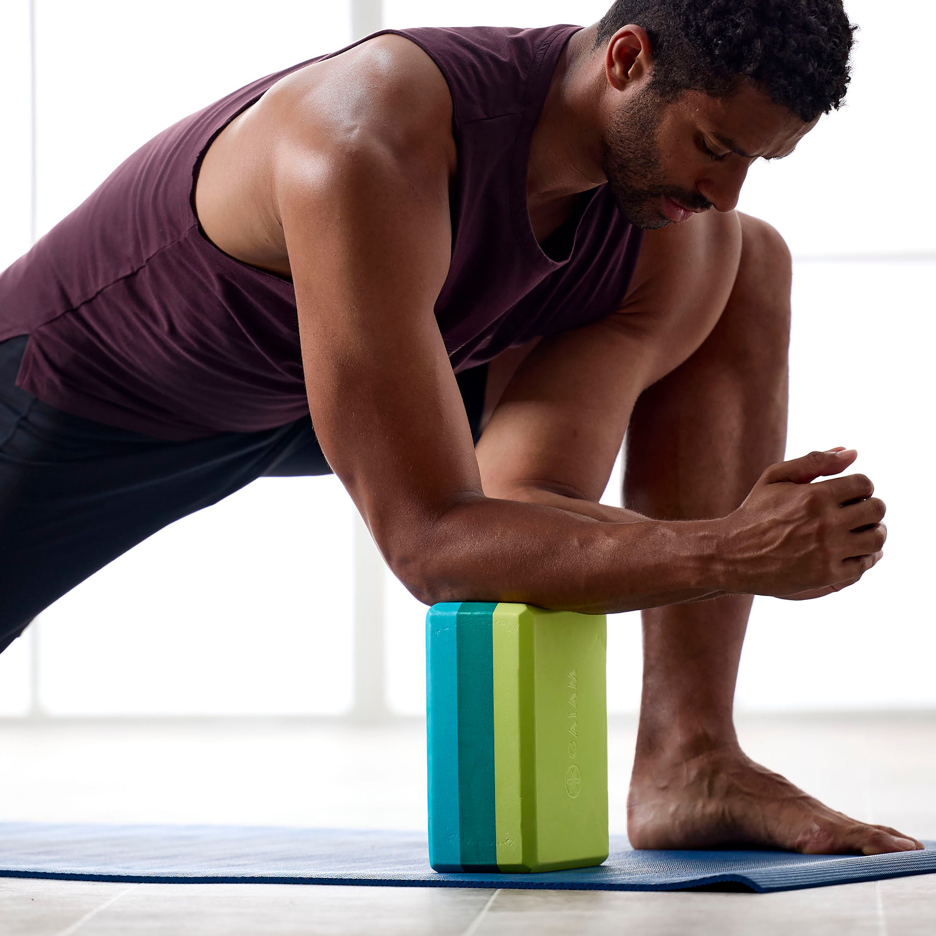 Tri-Color Yoga Block