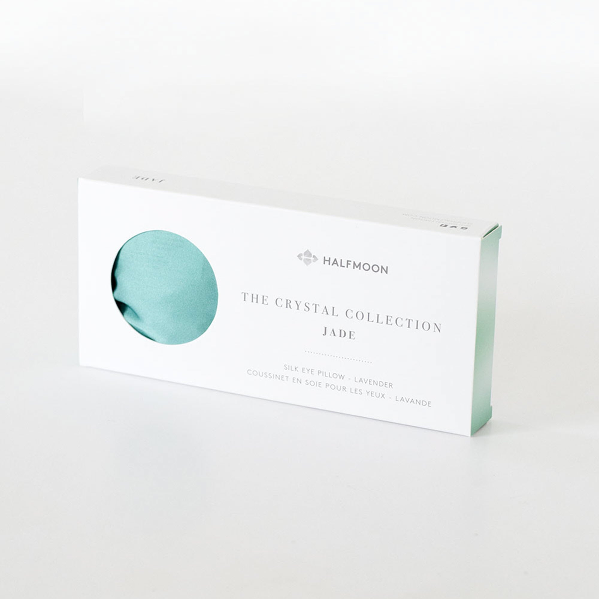 Halfmoon Crystal Collection Silk Eye Pillow jade box