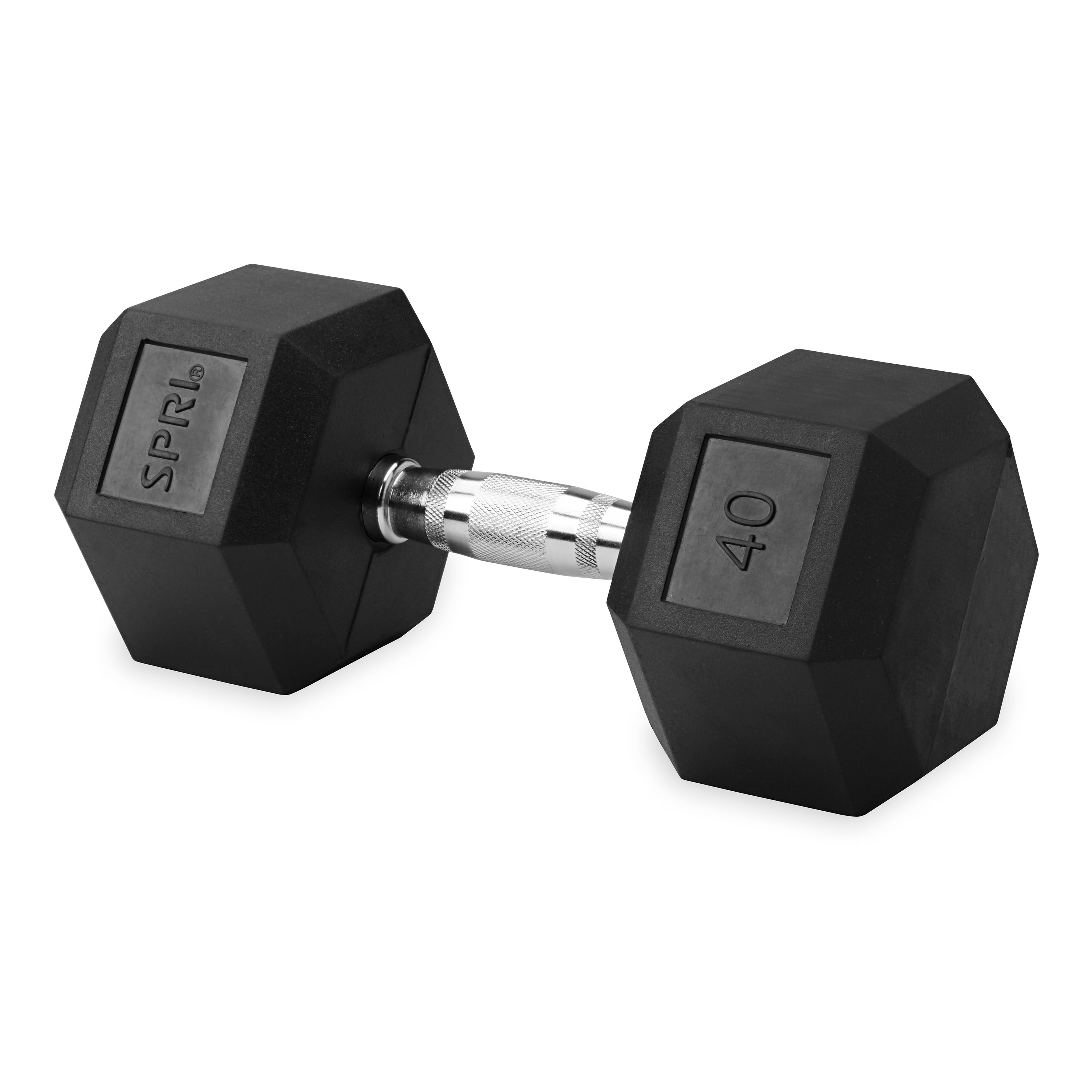 40lb six-sided single dumbbell